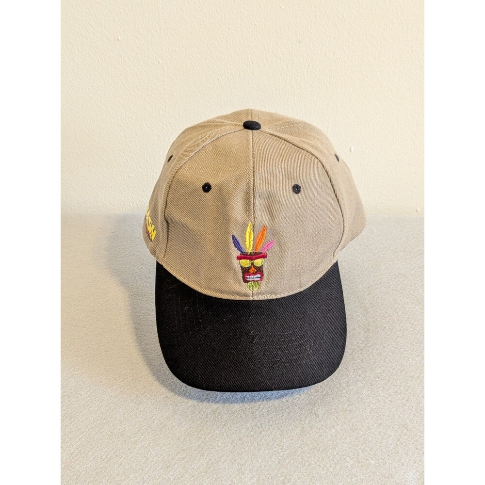 Crash Bandicoot Aku Aku Mask Snapback Hat Tan Black Numskull Activision 2017
